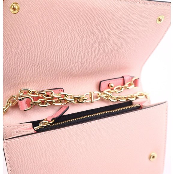 NEW Marc Jacobs SNAPSHOT Chain Wallet Pink Black - Picture 9 of 14